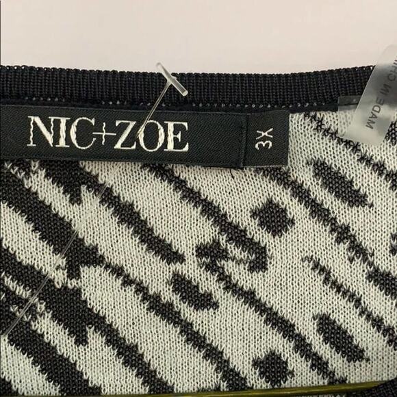 NWT NIC+ ZOE BLUE MULTICOLORED SWEATER SIZE 3X - Picture 5 of 9